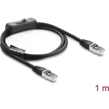 Kabel sieciowy DELOCK 81562 Cat6 F/UTP (FTP) 1 m RJ-45 — Czarny