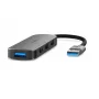 Nedis USB-Hub USB-A Plug - 4x USB A, 4-Port port(s), USB 2.0 / USB 3.2 Gen 1, USB-poweczerwony, 5 Gbps (CCGB61210GY01)