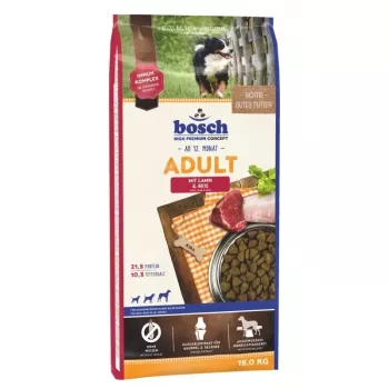 Sucha karma dla psa Bosch Adult Lamb & Rice 10 kg–15,9 kg, 21,5% białka, 10,5% tłuszczu, bezglutenowa