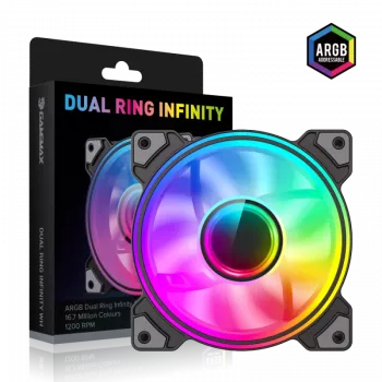 Gamemax | Wentylator obudowy | DUAL RING INFINITY | Czarny