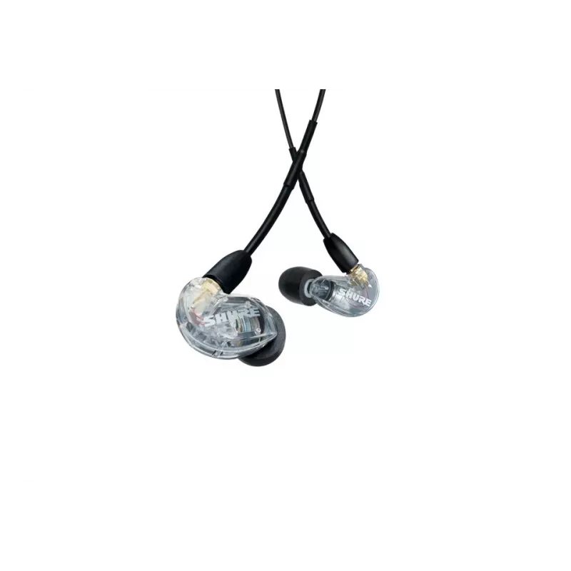 Shure AONIC 215 - słuchawki douszne z pojedynczym przetwornikiem i kablem 3,5 mm (przezroczyste)