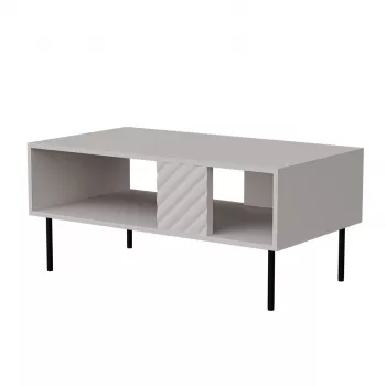 Stolik kawowy Cama LUCCA ławka/stół 100x55x46 cashmere, prostokątny szary blat