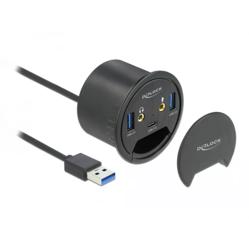 Hub USB DeLOCK 3 Port do montażu w biurku 62794