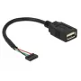 Kabel USB DeLOCK 84831 USB 2.0 0,15 m Czarny