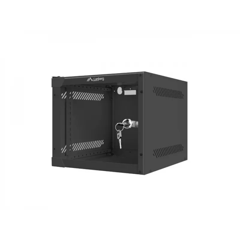 Szafa rack naścienna LANBERG 10 inch 4U (280x310, czarna)