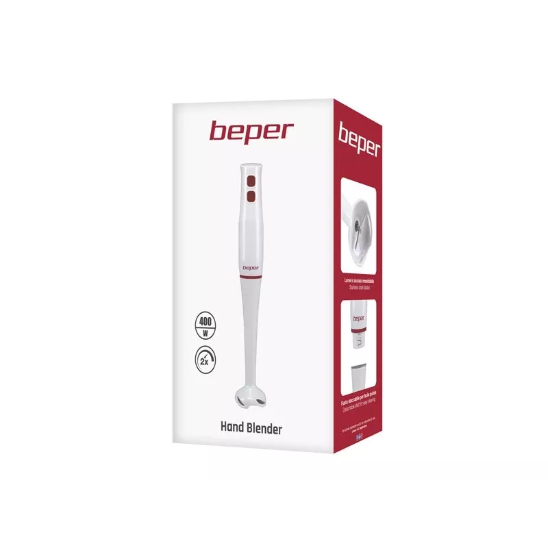 Blender ręczny Beper P102FRU003 czerwono-biały