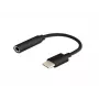 Adapter kablowy SAVIO AK-35/B USB Type‑C (3.1) męski na 3,5 mm żeński, czarny