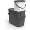 Pojemnik na odpady Rotho Albula prostokątny plastikowy 6 L, antracyt, 200×235×208 mm