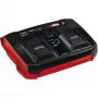 Einhell Power-X-Twincharger 3 A Ładowarka do akumulatorów do użytku wewnętrznego Czarno-Czerwona (4512069)