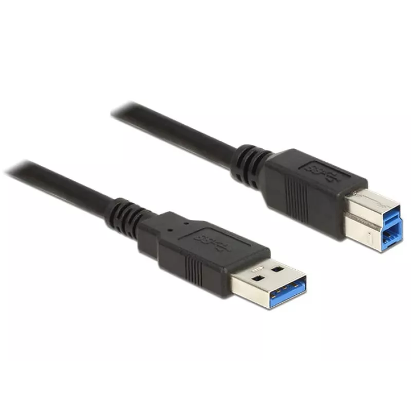 Kabel USB DeLOCK 85070 USB 3.2 Gen 1 5m USB A USB B Czarny