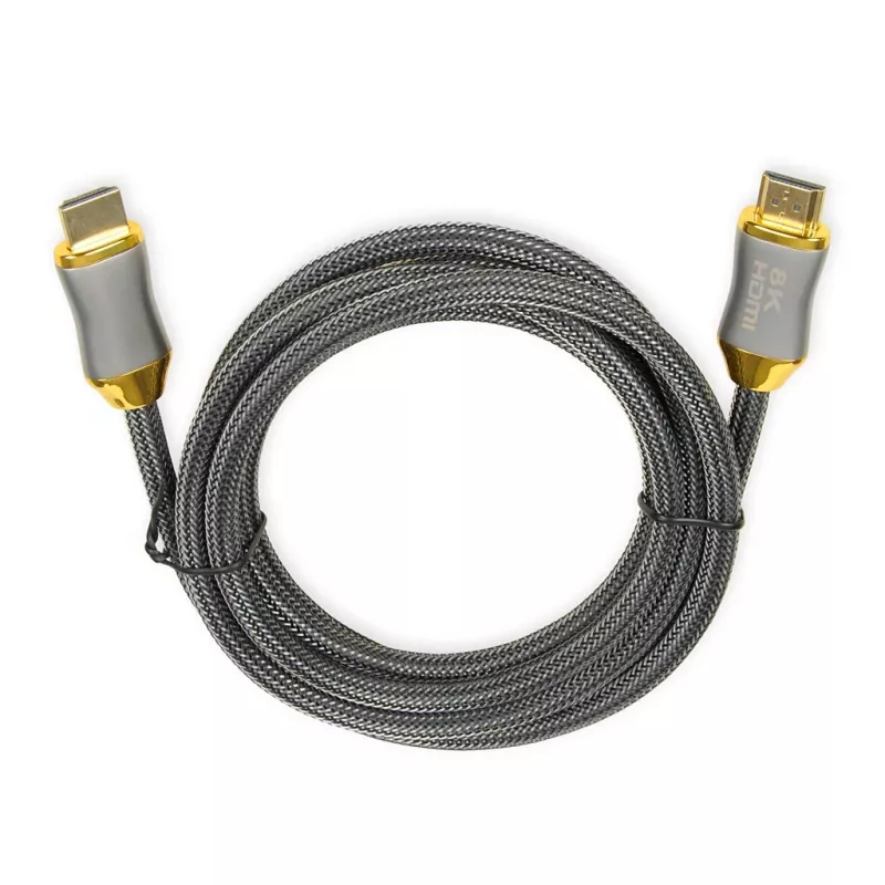 Kabel HDMI IBOX HD08 2 m, HDMI Typ A męski–męski, HDMI 2.1, srebrny