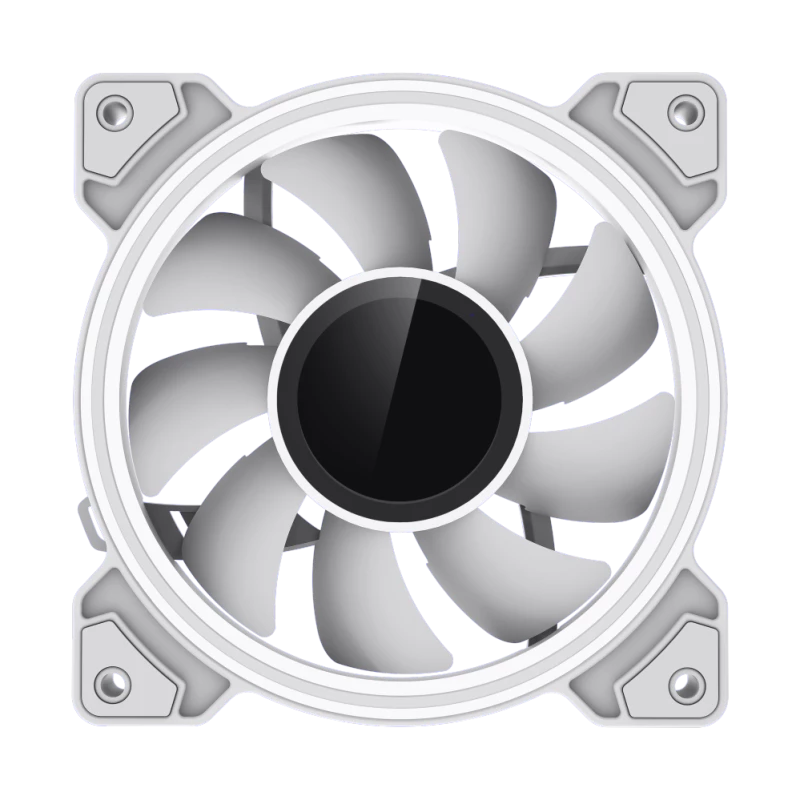 Gamemax | Wentylator obudowy | DUAL RING INFINITY | Biały