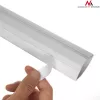 Elastyczna osłona kablowa MACLEAN MCTV-575 na podłogę, biała, 1,5 m, szerokość 43 mm, wysokość 2,3–3,2 cm