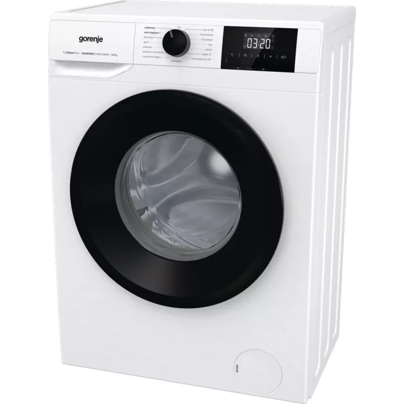Pralka wolnostojąca Gorenje W3NGPI72SBS, 7 kg, 1200 obr./min, silnik inwerterowy, para, 15 programów, biała