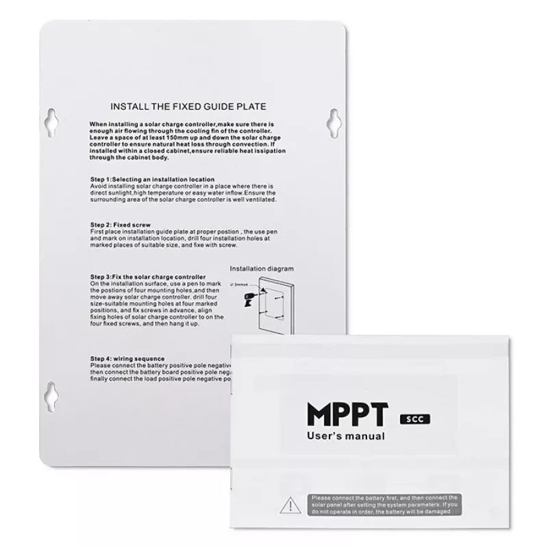 MPPT Solar Charge Controller QOLTEC 10A do systemów 12 V/24 V z wyświetlaczem LCD