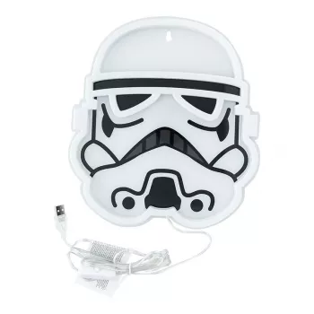 Lampa neonowa LED do montażu na ścianie Paladone Stormtrooper model PP14595SWVN, dekoracyjne oświetlenie Star Wars