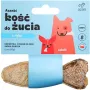 AZANKI Kość z krewetkami i czarnymi oliwkami w skórze z dorsza w kształcie ryby – przysmak dla psa – 12 cm