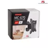 Uchwyt ścienny MACLEAN MC-670 — regulowany, obsługa do 20 kg, VESA 100x100, do monitorów 13–27 cali, czarny