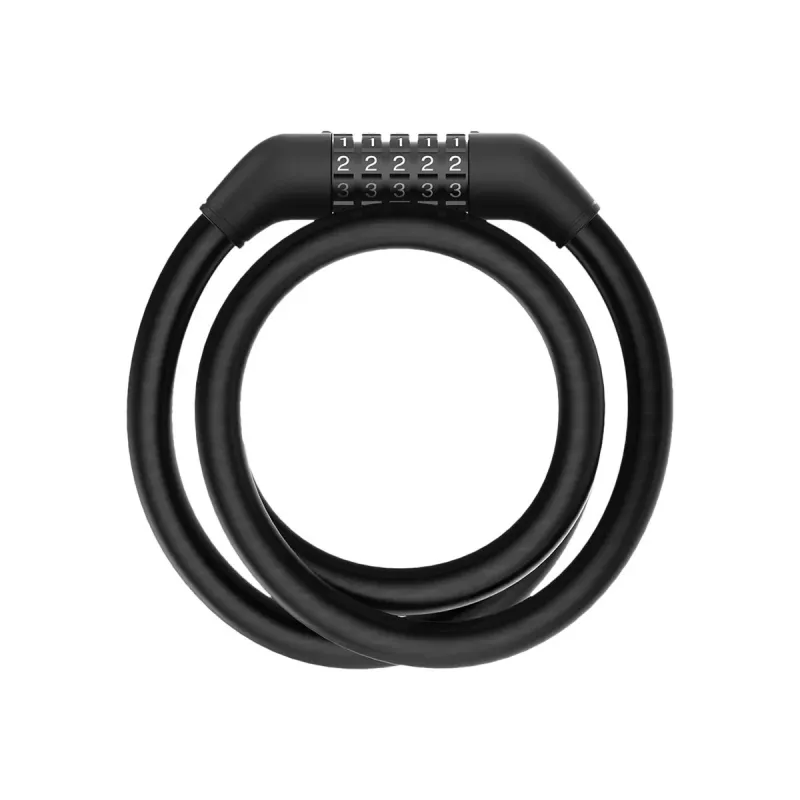 Linka zabezpieczająca Xiaomi BHR6751GL do hulajnogi kopanej, długość 1,2 m, średnica 1,2 cm, zamek szyfrowy, czarna