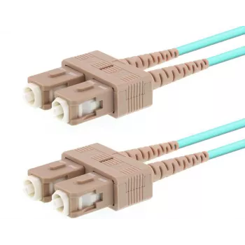 Kabel światłowodowy LOGON AL5SCSC25I/3I OM3 25 m SC–SC 50 µm pełny dupleks Aqua
