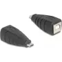 Adapter złączy DeLOCK 67201 USB Type Micro-B na USB Type-B Czarny