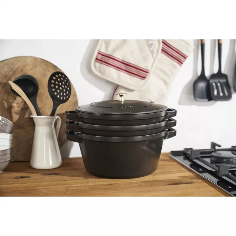 Staub La Cocotte 4,2 L okrągłe żeliwne naczynie do zapiekania