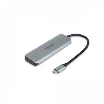 Hub USB Type-C DICOTA D32061 10000 Mbit/s Srebrny