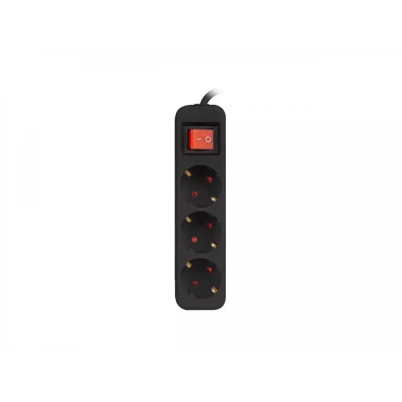 Przedłużacz zasilający Lanberg PS1-03F-0150-BK 1,5 m 3 gniazda AC wewnętrzny czarny