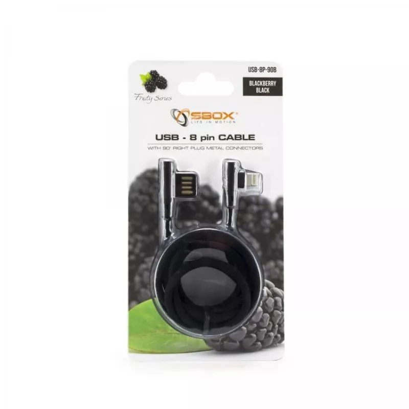 Kabel USB 8-pin Sbox USB-8P-90B czarny