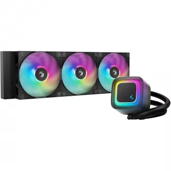 Zestaw chłodzenia cieczą All-in-one DeepCool LE360 V2 z 3 wentylatorami 120 mm, łożyskiem hydrodynamicznym, czarny, obsługuje LGA1150/1151/1155/1200/1700/AM4/AM5