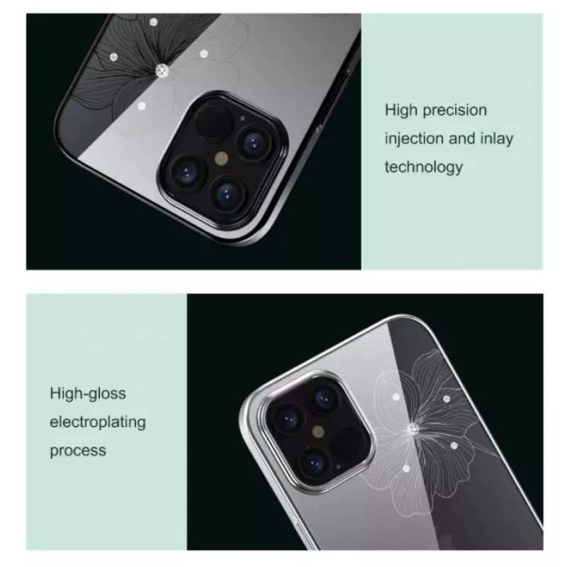 Etui ochronne Devia Crystal Flora do iPhone 12 Pro Max — czarne
