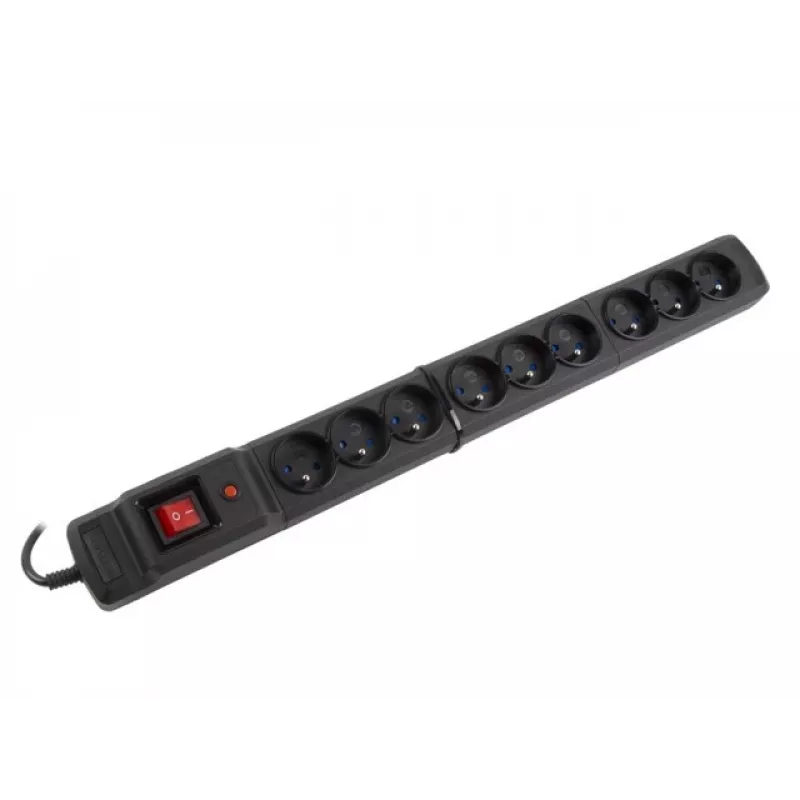 Listwa przeciwprzepięciowa Armac M9/15/CZ czarna 9 gniazd AC 250V 1.5m