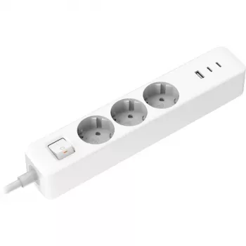 Listwa zasilająca Xiaomi BHR07UKEU — 3 gniazda AC typu F, 250 V, kabel 1,4 m, biała