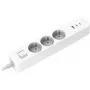 Listwa zasilająca Xiaomi BHR07UKEU — 3 gniazda AC typu F, 250 V, kabel 1,4 m, biała