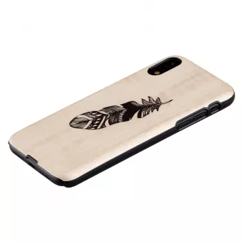 Etui na smartfona man and wood do iPhone XR, Indian Czarny, ochronna twarda skorupa