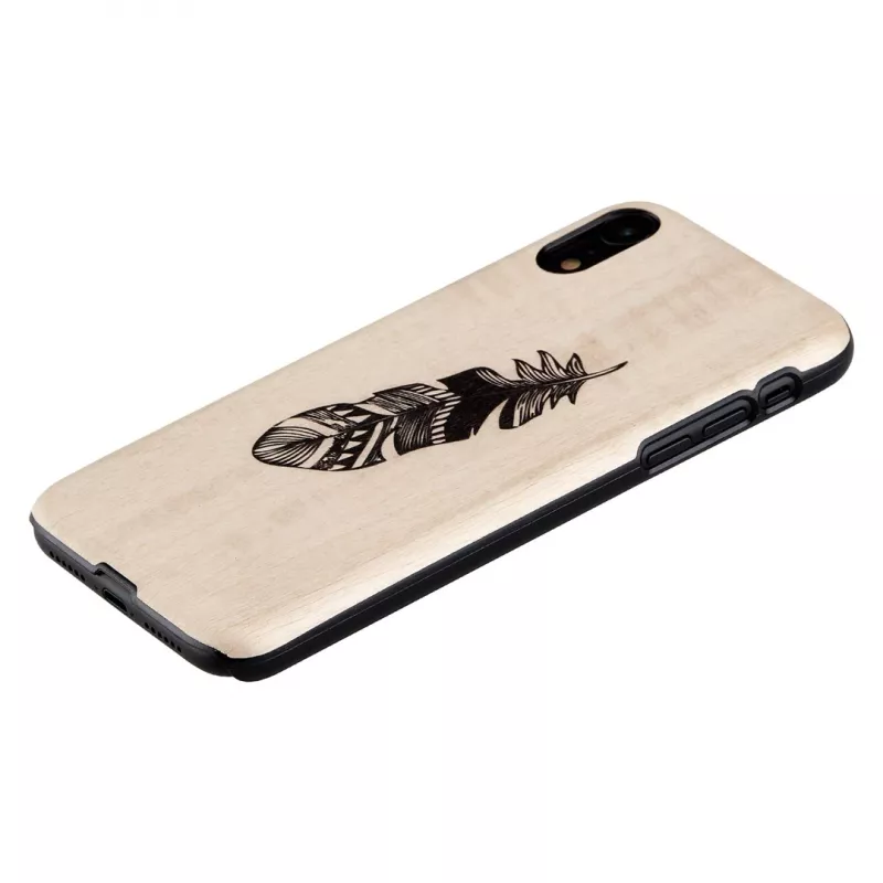 Etui na smartfona man and wood do iPhone XR, Indian Czarny, ochronna twarda skorupa