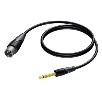 Kabel audio Procab XLR męski na jack 6,3 mm (1/4 cala) męski, stereo, 3 m
