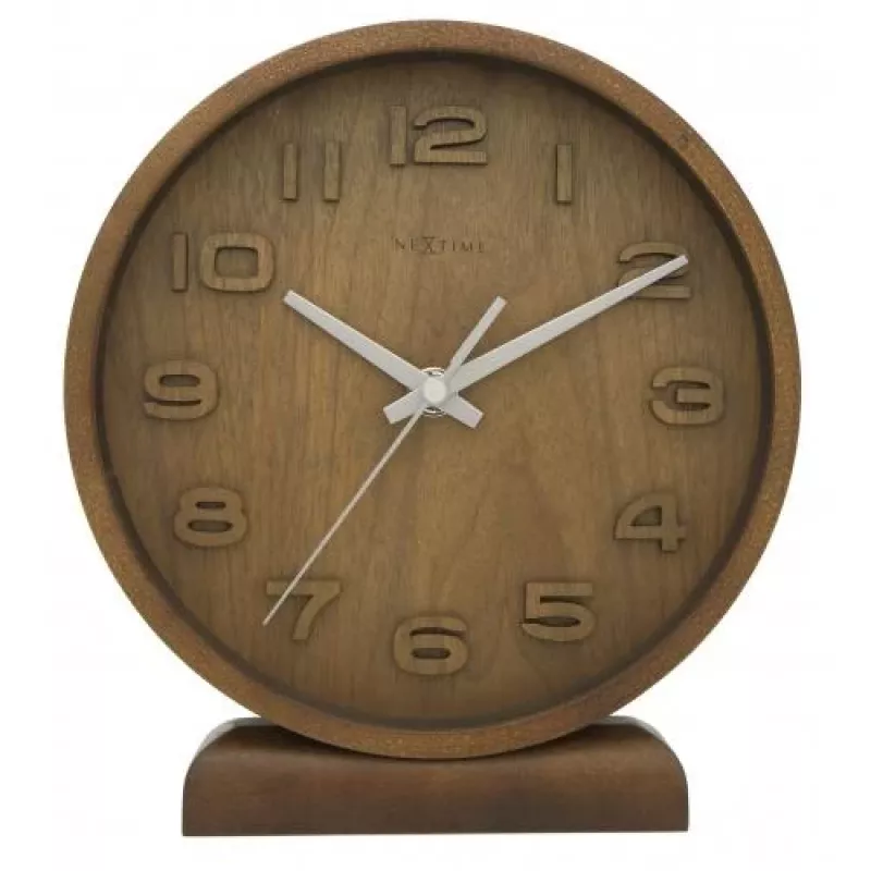 NeXtime zegar 5192gs Wood Wood Small, 22x20 cm, ścienny, drewno, szary