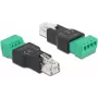 Adapter RJ11/14 męski do listwy zaciskowej 4-pin DeLOCK 66527