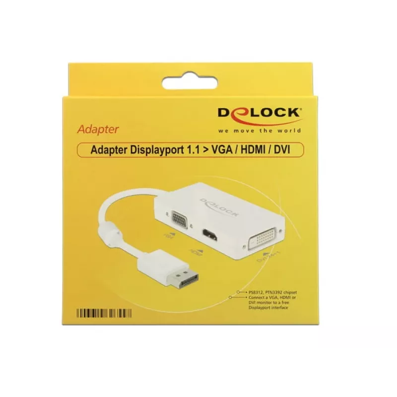 Kabel DeLOCK 0,16 m DisplayPort VGA HDMI DVI-D
