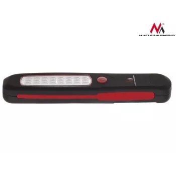 Lampa warsztatowa MACLEAN MCE03 — 24 LED, podstawa magnetyczna i haczyk, zasilana bateriami (3×AAA)