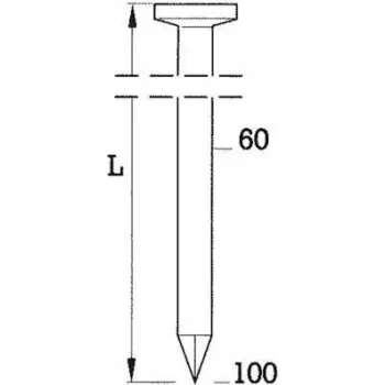 Gwoździe z łbem okrągłym BeA R20 3,1x90 mm, na taśmie, czarne gładkie wykończenie, opakowanie 3000 szt.