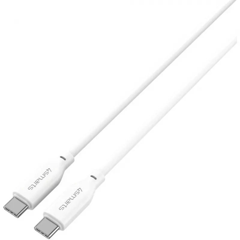 Kabel silikonowy 4smarts USB-C / USB-C High Flex 60W 1,5m biały