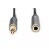 Digitus Audio Extension kabel 3.5mm jack to 3.5mm socket 1.8m Czarny