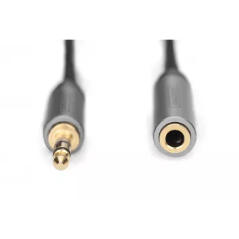 Digitus Audio Extension kabel 3.5mm jack to 3.5mm socket 1.8m Czarny