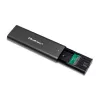 Obudowa SSD QOLTEC 50312 Czarna dla pojedynczego dysku M.2 SATA, USB Type-C (USB 2.0 / 3.2 Gen 1)