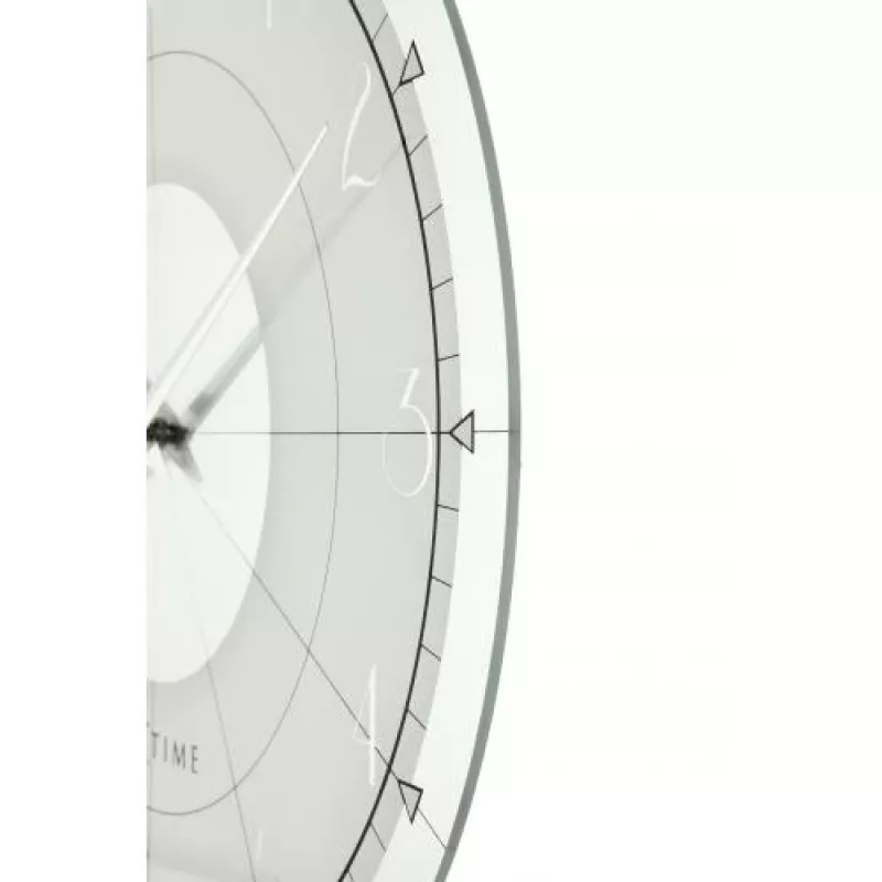 NeXtime klok 8125 Fancy Round, Ø43 cm, ścienna, biało-srebrna