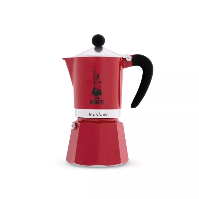 Ekspres do kawy na płytę BIALETTI Rainbow 0,06 L — Aluminium, 60 ml, Czerwony