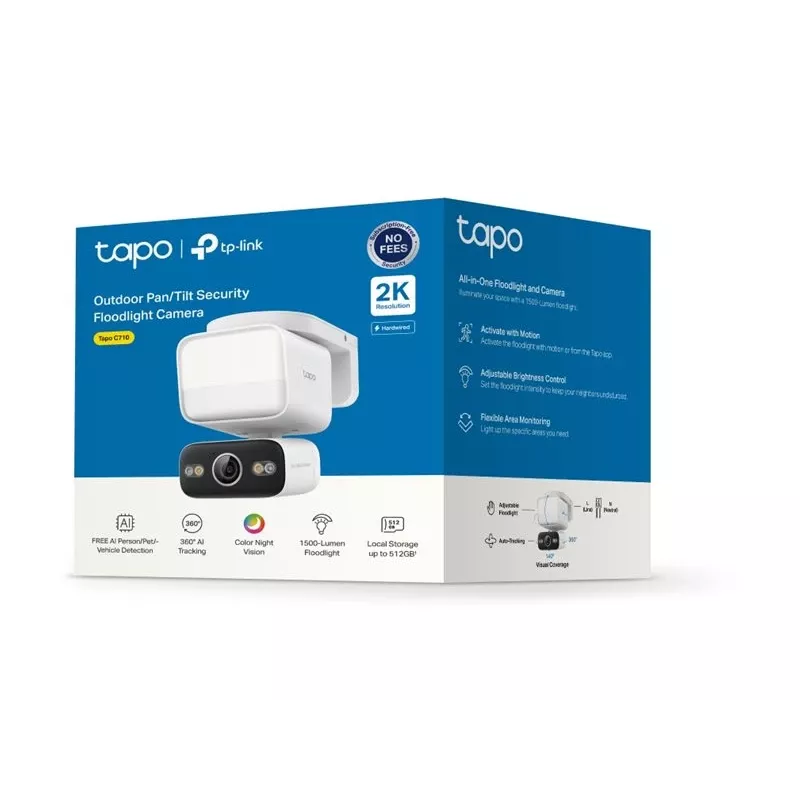 TP-Link Tapo C710 Zewnętrzna kamera bezpieczeństwa z reflektorem, obrotowo-uchylna