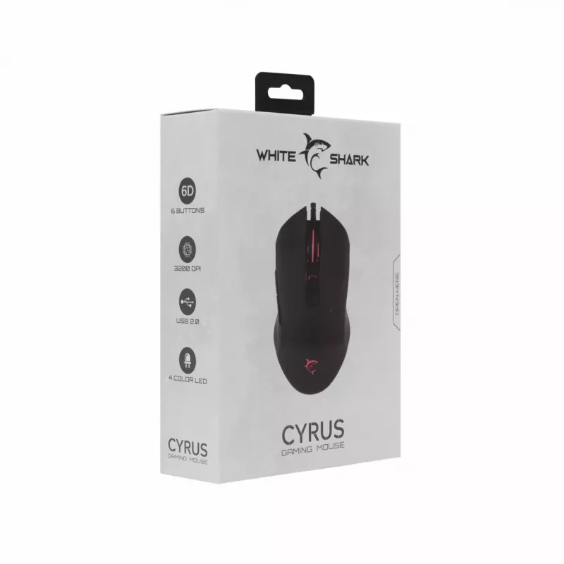 biały Shark Cyrus Pelihiiri 6B Led 320